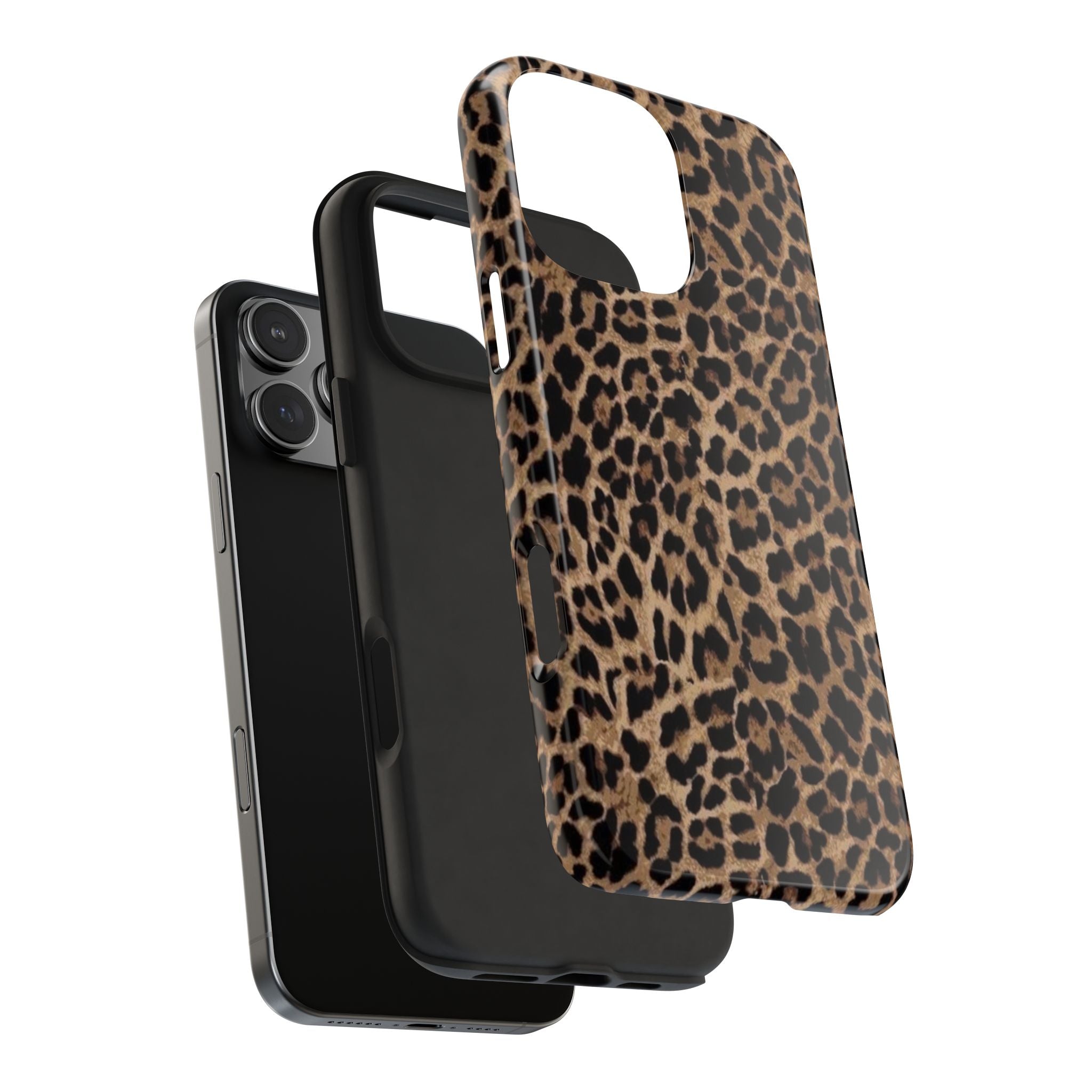 Leopard Print Tough Phone Case — Durable Animal Print Protective Cover
