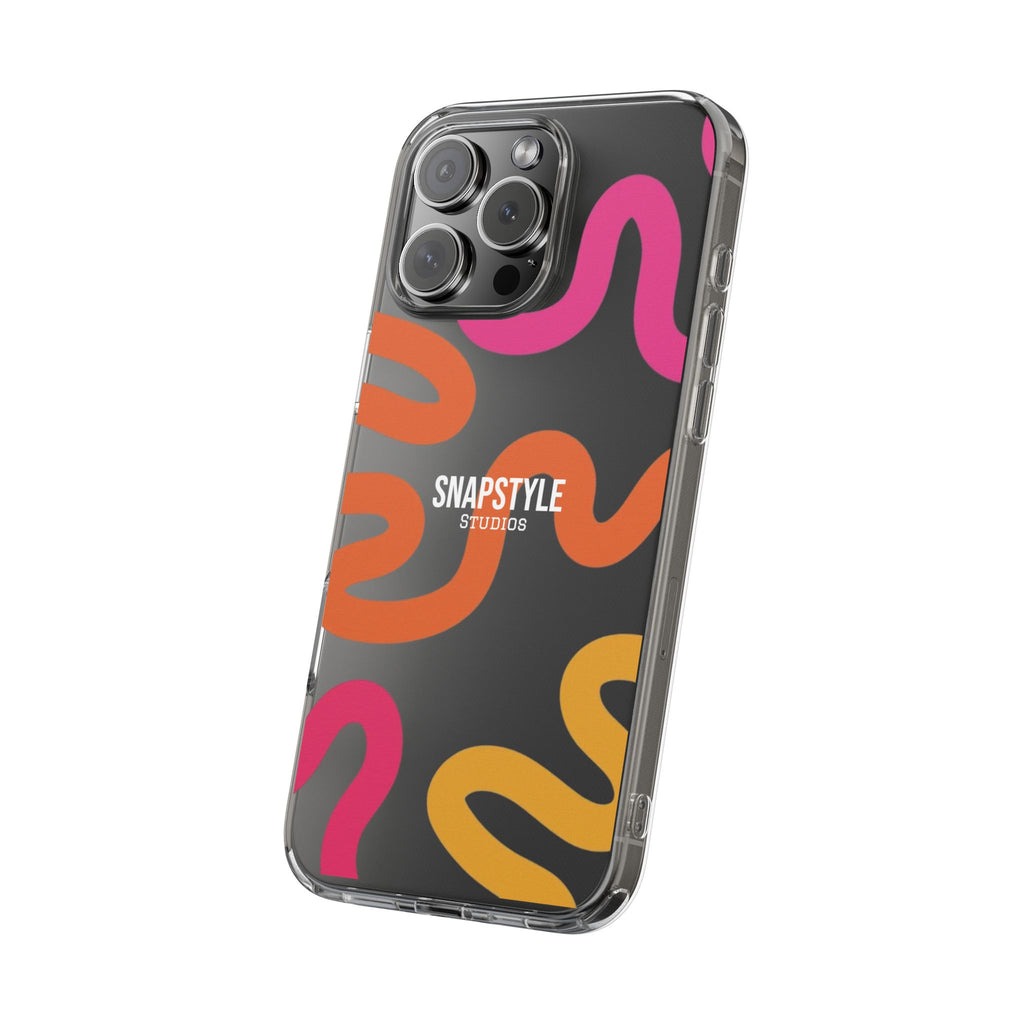 Stylish Clear SnapStyle Case with Abstract Colorful Design