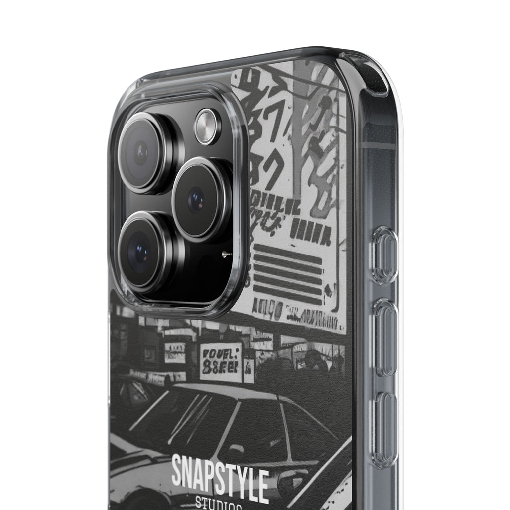 Retro JDM Racing Car Graphic Clear Case