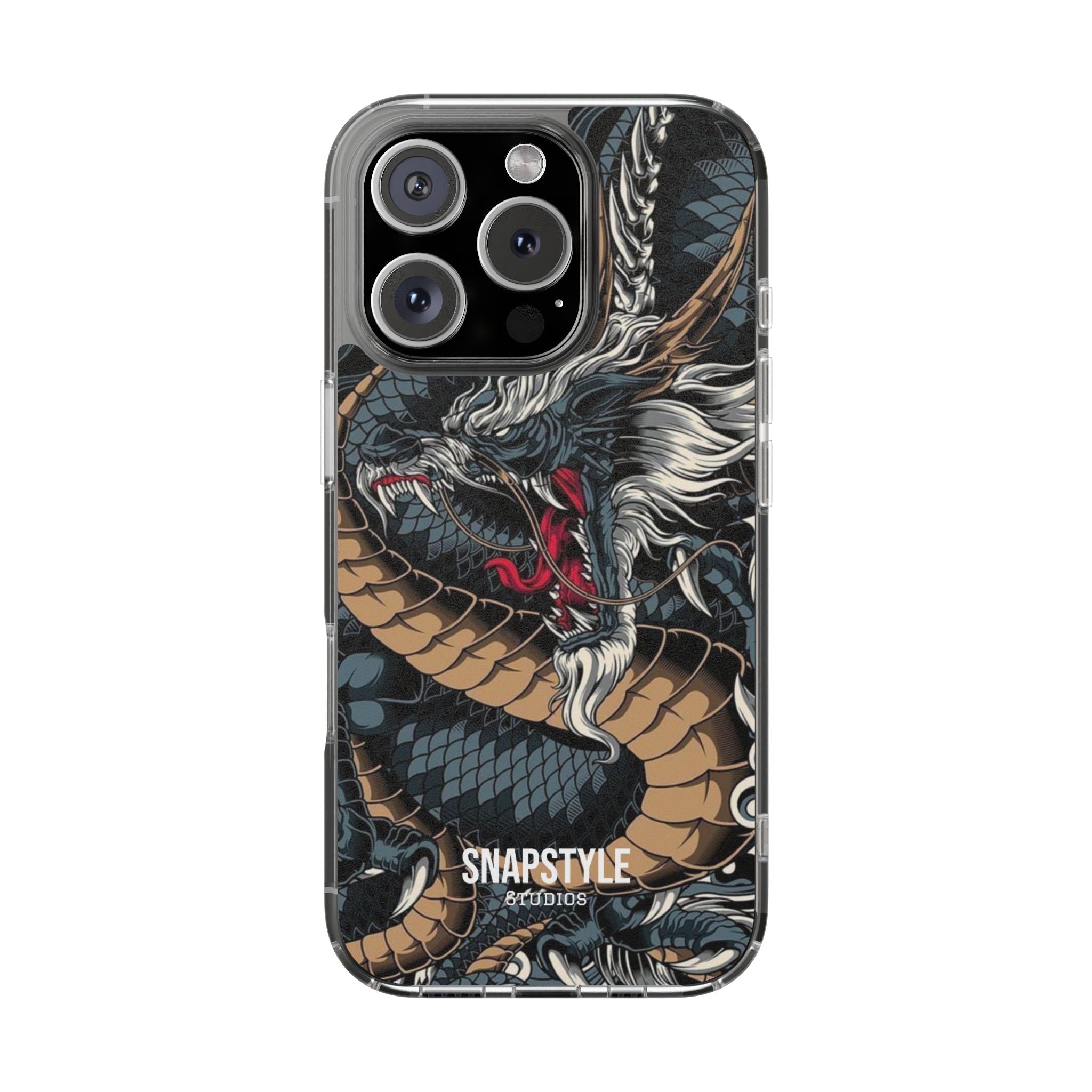 Clear Dragon Graphic Phone Case