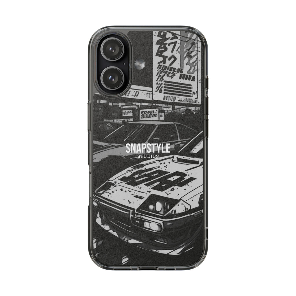 Retro JDM Racing Car Graphic Clear Case