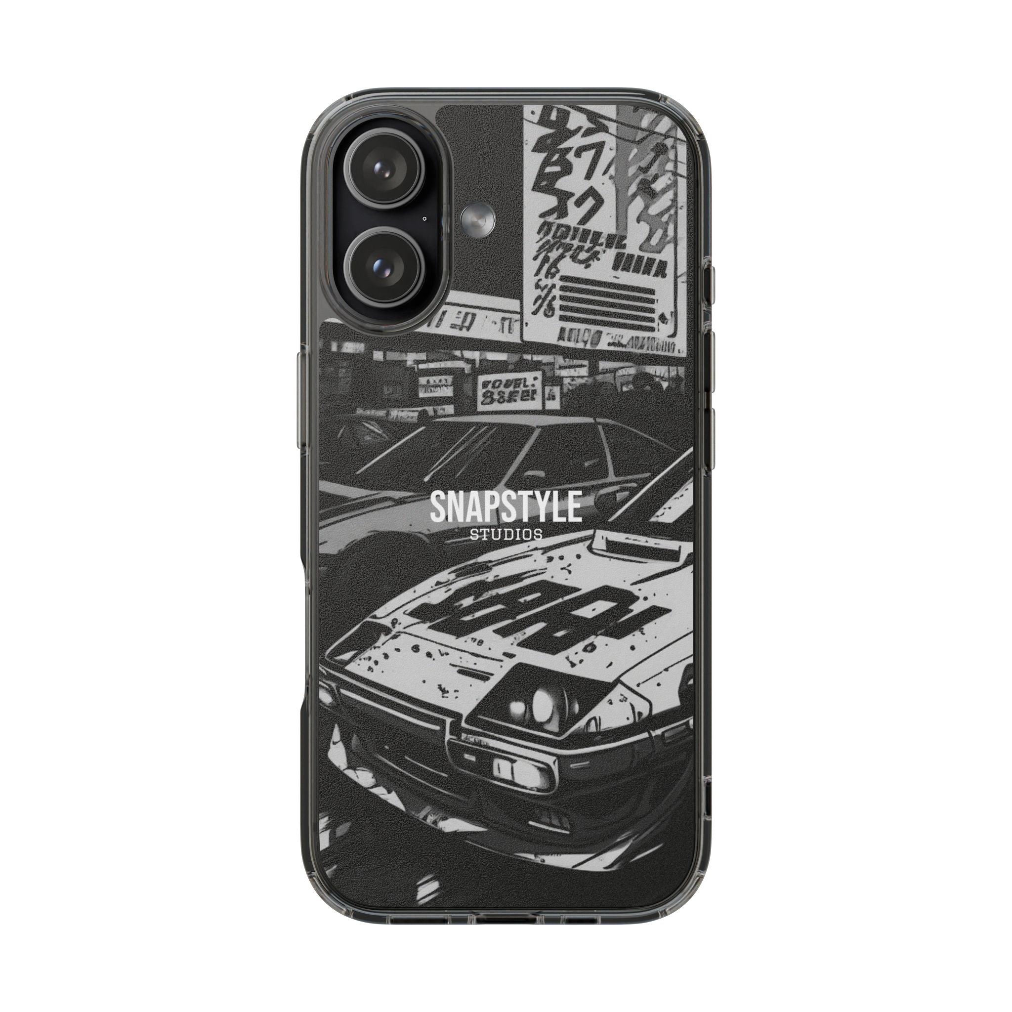 Retro JDM Racing Car Graphic Clear Case