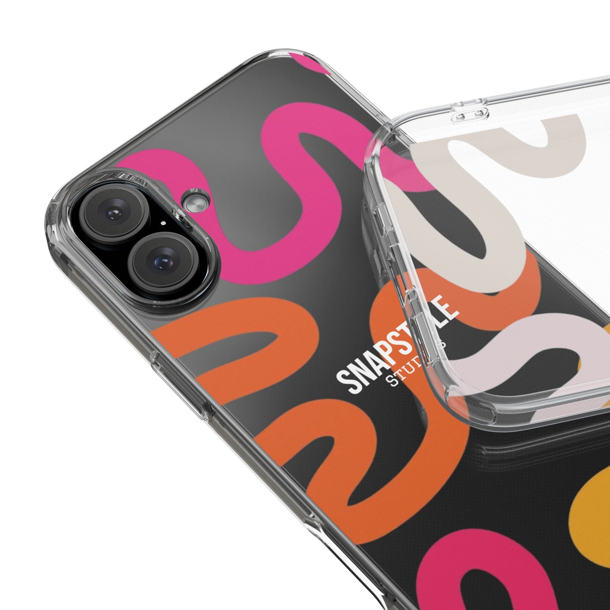 Stylish Clear SnapStyle Case with Abstract Colorful Design